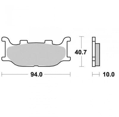 tecnium remblokje voor motor yamaha 600 fz6 fazer n/s 2004 tot 2007 me191 / avg / avd nieuw