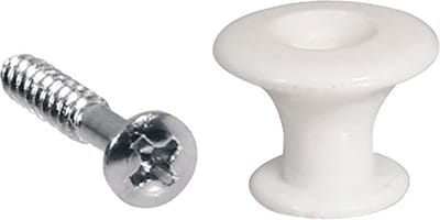 Boston EP-W Eindpin - 12-Pack, Plastic, Wit