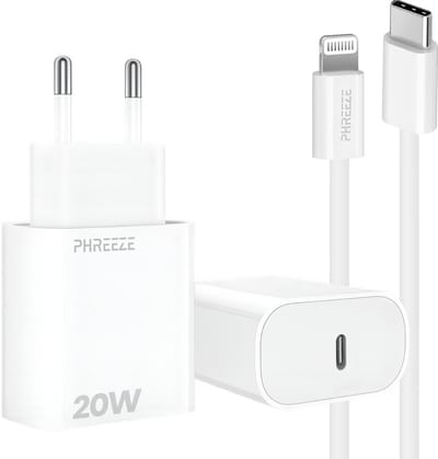 Snellader 1m geschikt voor iPhone iPad met Lightning - 20w Power Delivery oplader met usb C poort - Geschikt voor Lightning naar usb C kabel