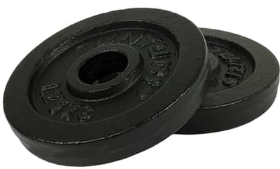 Volwassen Halterschijven Gietijzer 1.25 kg - Zwart - Paar met 30mm Diameter