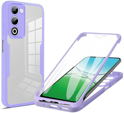 Hoesje geschikt voor Oppo A5/A5m - Techsuit ColorVerse 360 Case met Screenprotector - Paars
