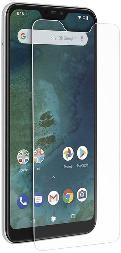 Muvit Xiaomi Mi A2 Lite Gehard Glazen Schermbeschermer Transparant