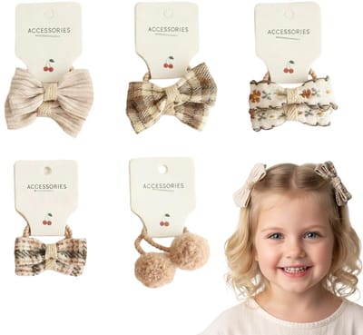 10 stuks haarelastiekjes voor dames, haarelastiekjes voor meisjes, haaraccessoires voor meisjes met strik, haarelastiekjes voor meisjes, geschikt voor meisjes en kinderen