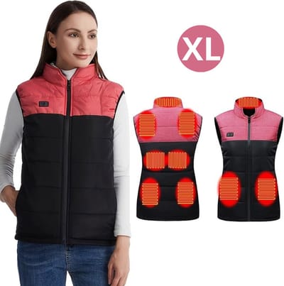 Bovista Verwarmde Bodywarmer - Heated Vest - Elektrische Bodywarmer - Jas - Winter - Oplaadbaar - Unisex - Maat XL - Roze