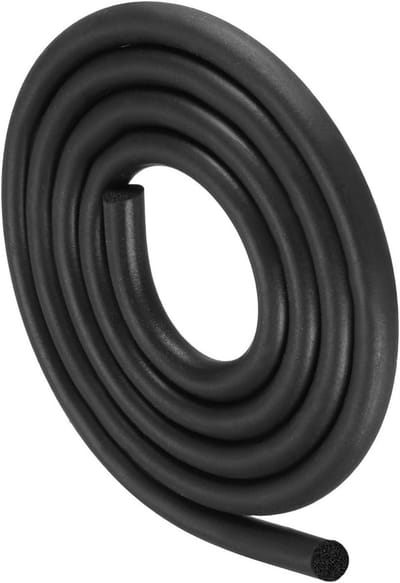 Foam rubber weerbestendige afdichtstrips 12mm diameter x 4m lengte - EPDM rubber rond voor deurherstel en isolatie