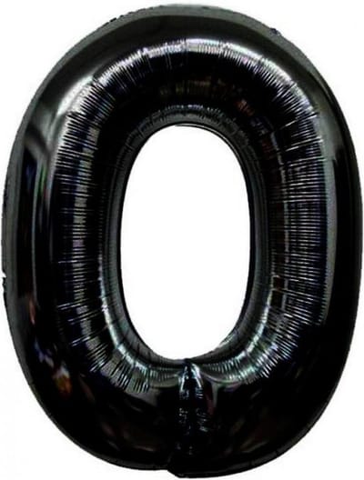 Folie MAXI Cijfer 0 Zwart 40