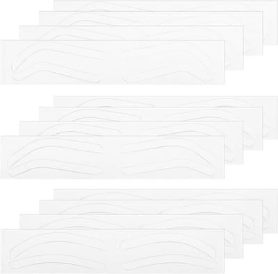 Wenkbrauw Stencils - Sjabloon Tape - Wenkbrauwen Vormgeven - Zelfklevend Symmetrisch - 16 x 35 cm - Wit