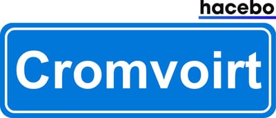 Hacebo - Plaatsnaam Sticker - 29x10 CM - Cromvoirt sticker - Verkeersborden sticker - grappige cadeaus - Cromvoirt