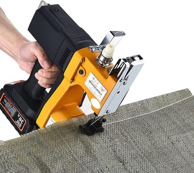 Draagbare Naaimachine - Zakdichter Machine - Zakken Sluiten - Automatische Draadsnijder - 210W - Geel