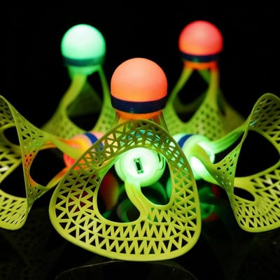 LED Badmintonballen - Lichtgevende Shuttles - Vrije Tijd Spelen - Nylon Met LED - 10 x 3.5 CM - Meerkleurig