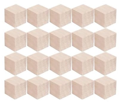 Blanco Houten Dobbelstenen 5 cm voor Creatieve Projecten - 20 Stuks