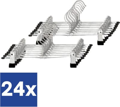 Broekhangers met Antislip Knijpers - 24 Stuks - 30cm