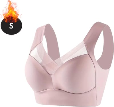 Bovista BH Zonder Beugel - Zonder Bandjes - Push-up Bh's - Comfort Beha - Comfortabel - Sterk - Yoga - Roze - Maat S