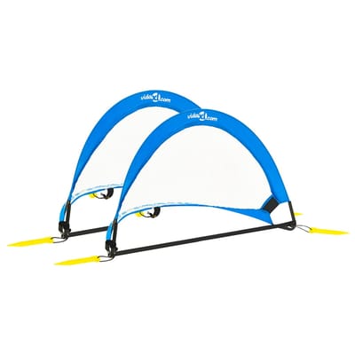 vidaXL - 2 - st - Kindervoetbaldoelen - met - opbergtas - 75,5x46x48 - cm