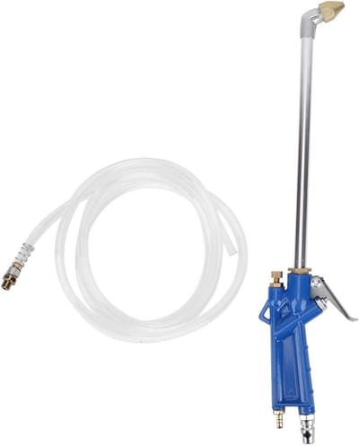 Pneumatische spuitpistool voor oplosmiddelen van 40 cm, inclusief messing mondstuk en 1,2 m slang voor waterjet reiniging en efficiënt schoonmaken