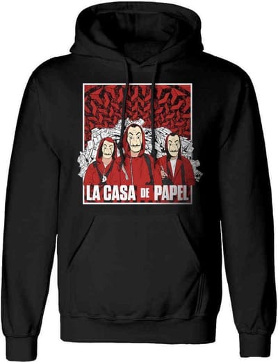 La Casa De Papel Hoodie/trui -XL- Group Shot Zwart