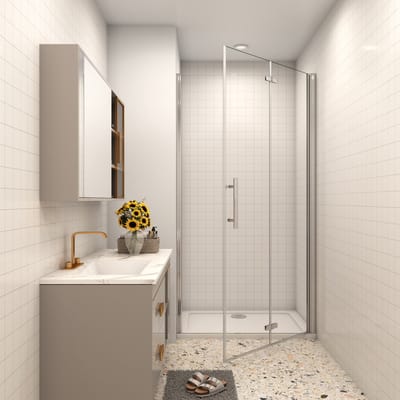 Douchedeur vouwdeur 110x185cm niche 6mm gehard glass easyclean glanzend chroom aluminium profiel