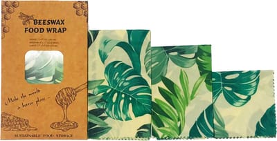 Nixnix® - Bijenwas wraps - Doek - 3 stuks - Herbruikbaar - Blad