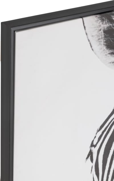 J-Line wanddecoratie Zebra - canvas - zwart/wit
