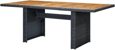 Tuin Tafel - Buiten Tafel - Buiten Eten - Acacia Houtblad - 200x100x74 cm - Donkergrijs