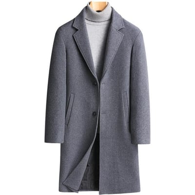 Heren Wollen Wollen Jas Winter Nieuw Koreaanse Stijl Casual Middellange Jas Verdikt Veelzijdig Pak Windjack voor Heren 4XL