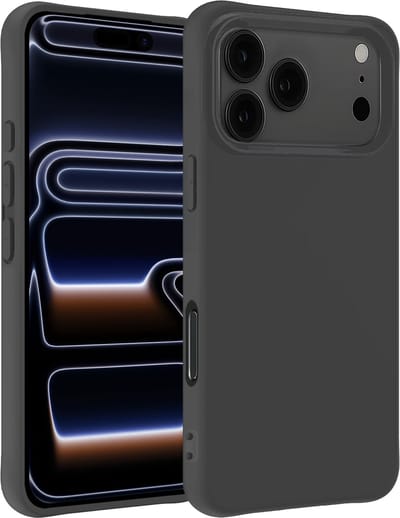 Hoesje - Geschikt voor Apple iPhone 17 Pro Max / 18 Pro Max - Sterk & Shockproof - Siliconen Case - Hoes Cover - Telefoonhoes - Zwart