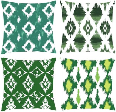 kussen, waterdicht kussensloop, 50 x 50 cm, set van 4, geometrisch linnen kussen, decoratieve kussenhoes, abstract, sofakussen, decoratief kussen met verborgen, voor bank, slaapkamer, balkon