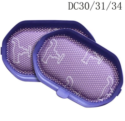 Filter geschikt voor Dyson, geschikt voor DC35, DC31, DC56, DC34, DC30, ultradunne filter, voor meerdere vloeren stofzuiger, vervangingsonderdelen, set van 2