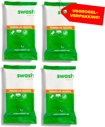 4x Swash Perineum Washandjes Parfumvrij - Voordeelverpakking!