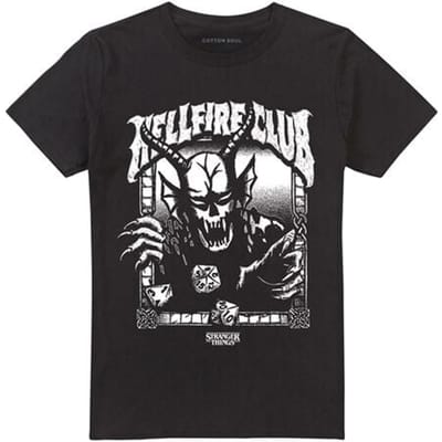 Stranger Things T-shirt - Season 5 - Hellfire Club Mono - S tot XXL - voor Mannen - zwart