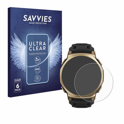 Savvies - Screenprotector voor Huami Amazfit T-Rex 3 Pro (44 mm) - Folie Beschermfolie transparant 6 Stuks