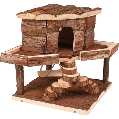 Flamingo Hansy - Knaagdierhuis Knaagdier - Huisje Hansy Hout 20x20x20cm - 1st - 130292 - 1st