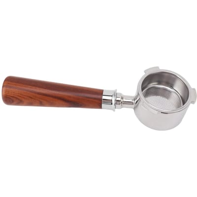 51mm 3 Oor Koffiemachine Portafilter met Filtermand Houten Handvat Bodemloze Portafilter voor Type A1 Red Acid Branch