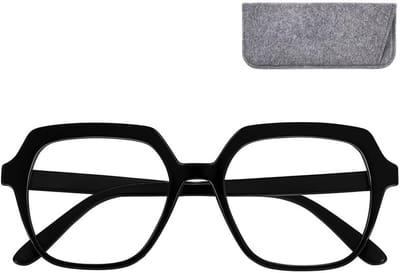 Oversized Zeshoekige Computerbril Dames – Blauwlichtfilter & Krasbestendige Glazen
