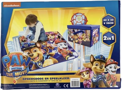 Speelkleed Opbergdoos Paw Patrol - Nicklodeon - 40 x 30 x 26 cm - 2 In 1