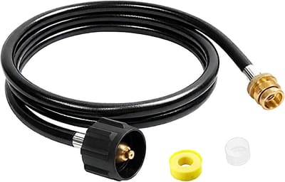 Adapterslang Gasslang - Grillslang Tuinslang - Outdoor Koken - Aanpasbare Configuratie - 18 meter - Zwart