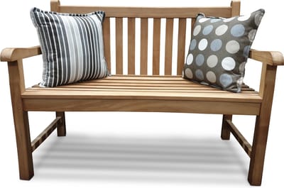 Tuinbank van Teak | 180 cm - 4-Persoons / 4-Zits | Naturel / Original | BONANY | Geschuurd & Olie op Waterbasis | Klassiek & Traditioneel | Stevig | Tuinzetel | Bank voor Tuin | Lang