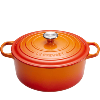 Le Creuset Braadpan Signature Oranjerood – Ø 20 cm / 2,4 Liter – Ronde Gietijzeren Pan – Voor 2 à 3 Personen – Klassieke Oranje Emaille Coating – Geschikt voor Inductie, Oven, BBQ en Alle Warmtebronnen