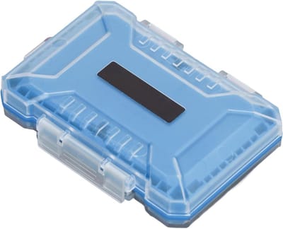 Geheugenkaarthouder Organizer - Kaart Case - Veilige Opslag - Waterbestendig Schokabsorberend - 13 x 8 x 3 cm - Blauw