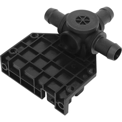 3-weg kachelbediening Koelvloeistofsysteem Waterpompklep 6007384‑00‑B Vervanging voor Tesla Model S X 2012‑2016 black
