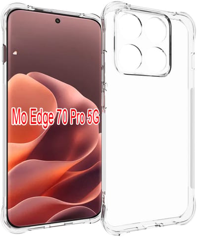 MobyDefend Hoesje - Geschikt voor Motorola Edge 70 Pro - Transparante Shockproof TPU Backcover - Verstevigde Hoeken - Volledig Doorzichtig