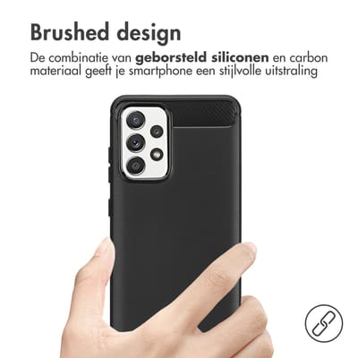 imoshion Hoesje - Geschikt voor Samsung Galaxy A52 (4G) / A52s / A52 (5G) - Brushed Backcover - Zwart