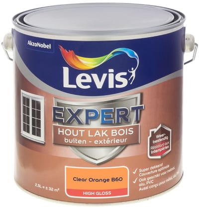 Levis - Expert Hout Lak Buiten High Gloss Mix - Clear Orange B60 - Mengverf - 2,5 L