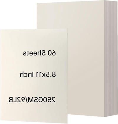 Wit A4 Papier 250g/m², 60 Vellen, Perfect voor Knutselen, Kaarten Maken en Kantoorwerk