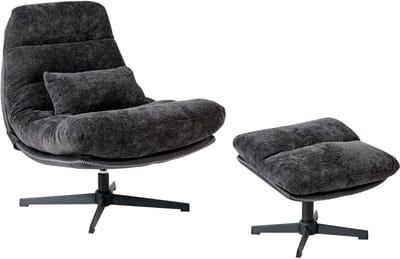 TOVIK - Fauteuil - Zwart - Stof