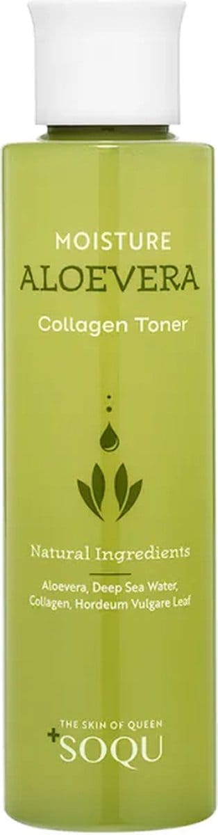 Soqu vochtinbrengende toner met aloë vera en collageen 150 ml