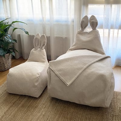 Scandinavian stories Zitzak Bunny Small Bont - Off White