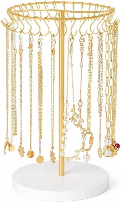 Halskettenstandaard van metaal met 22 haken - Sieraden organizer voor kettingen, armbanden en sleutels