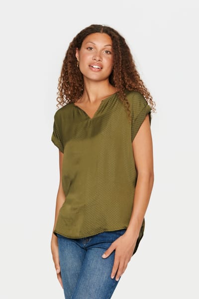 Mouwloos shirt Classic fit Army Green dark green