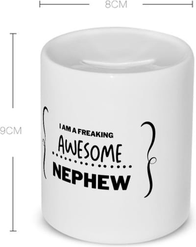 Akyol - i am a freaking awesome nephew Spaarpot - Neef - beste neef - liefste neef - verjaardag - cadeau - kado - bedankje - geschenk - 350 ML inhoud